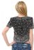 Short Sleeved Net Top with Silver Petal Sequins back